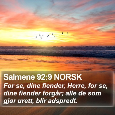 Salmene 92:9 NORSK Bible Verse Image