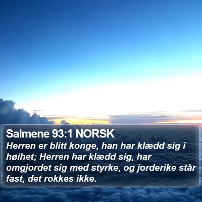 Salmene 93:1 NORSK Bible Verse Image