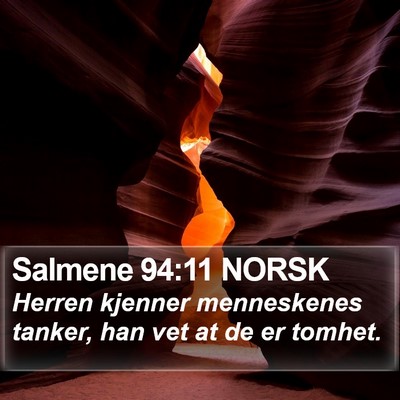 Salmene 94:11 NORSK Bible Verse Image