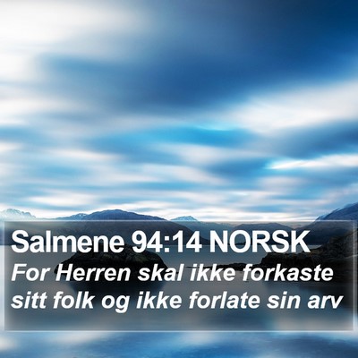 Salmene 94:14 NORSK Bible Verse Image