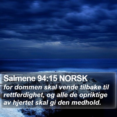 Salmene 94:15 NORSK Bible Verse Image
