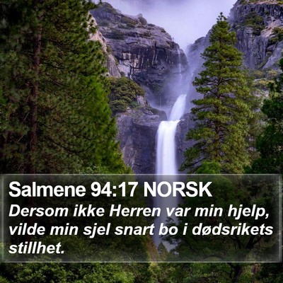 Salmene 94:17 NORSK Bible Verse Image