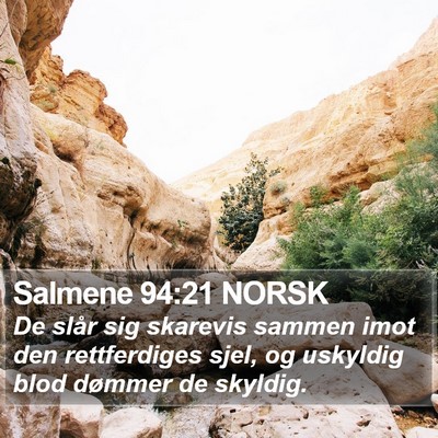Salmene 94:21 NORSK Bible Verse Image