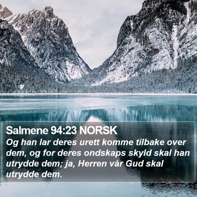 Salmene 94:23 NORSK Bible Verse Image