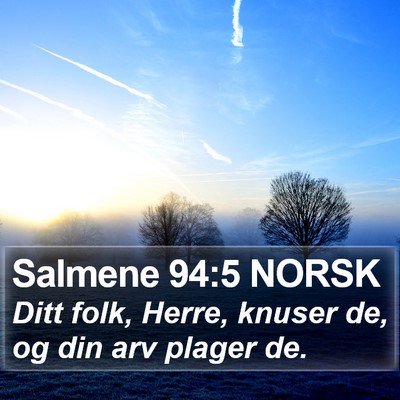 Salmene 94:5 NORSK Bible Verse Image