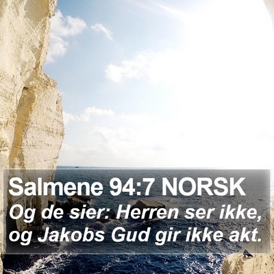 Salmene 94:7 NORSK Bible Verse Image