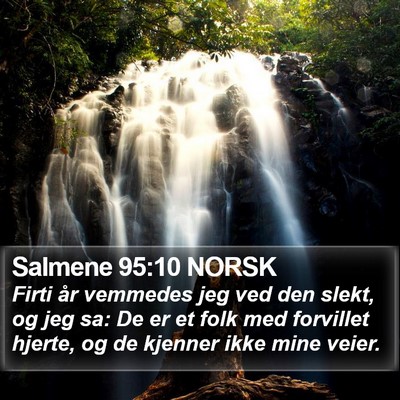 Salmene 95:10 NORSK Bible Verse Image