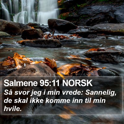 Salmene 95:11 NORSK Bible Verse Image