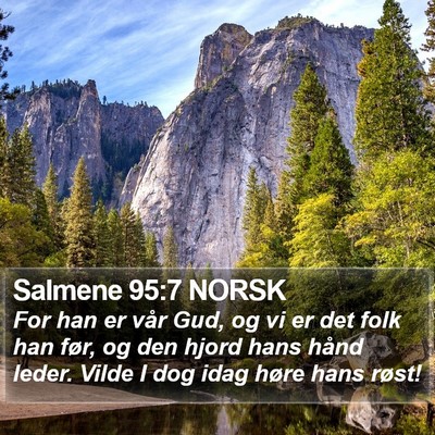 Salmene 95:7 NORSK Bible Verse Image