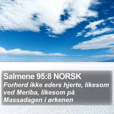 Salmene 95:8 NORSK Bible Verse Image