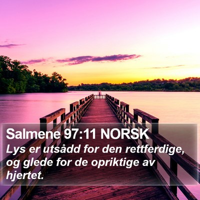 Salmene 97:11 NORSK Bible Verse Image