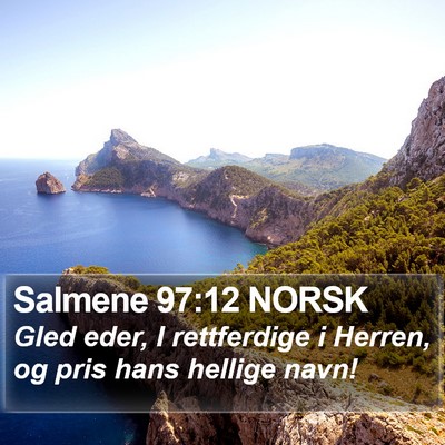 Salmene 97:12 NORSK Bible Verse Image