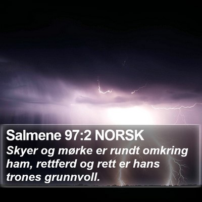 Salmene 97:2 NORSK Bible Verse Image