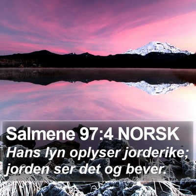 Salmene 97:4 NORSK Bible Verse Image