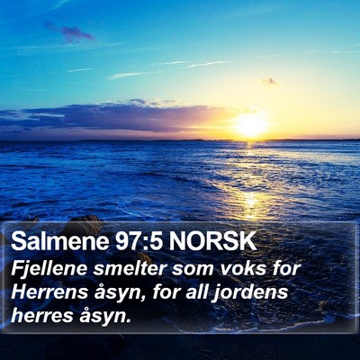 Salmene 97:5 NORSK Bible Verse Image