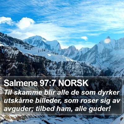 Salmene 97:7 NORSK Bible Verse Image