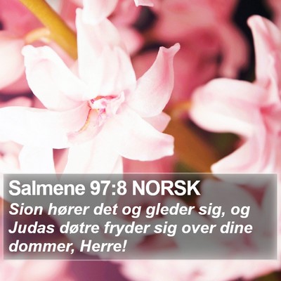 Salmene 97:8 NORSK Bible Verse Image