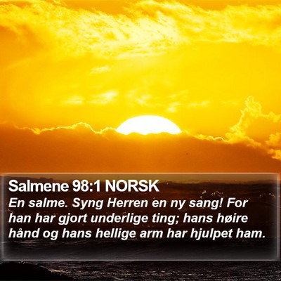 Salmene 98:1 NORSK Bible Verse Image
