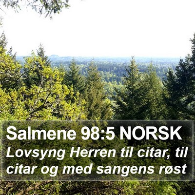 Salmene 98:5 NORSK Bible Verse Image