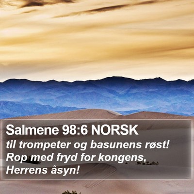 Salmene 98:6 NORSK Bible Verse Image