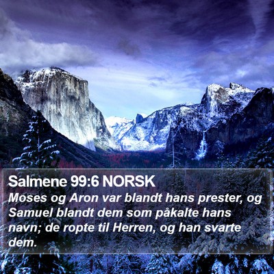 Salmene 99:6 NORSK Bible Verse Image