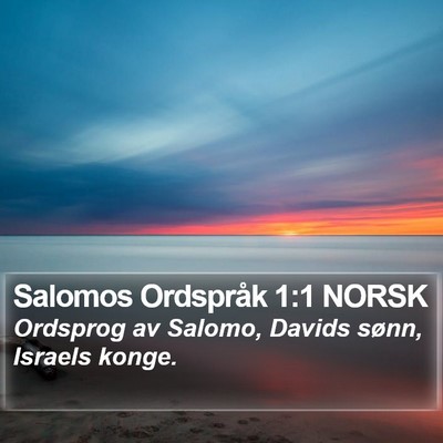 Salomos Ordspråk 1:1 NORSK Bible Verse Image