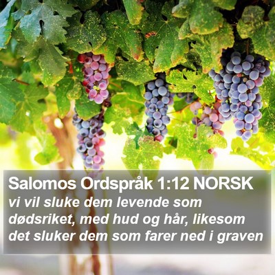 Salomos Ordspråk 1:12 NORSK Bible Verse Image