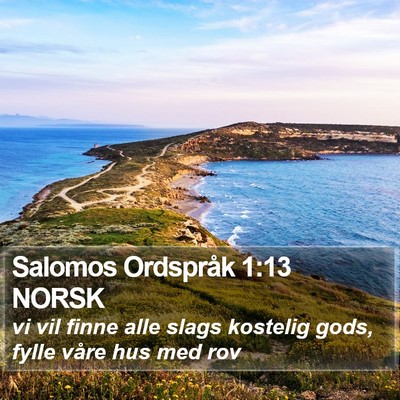 Salomos Ordspråk 1:13 NORSK Bible Verse Image