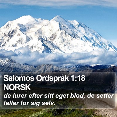 Salomos Ordspråk 1:18 NORSK Bible Verse Image