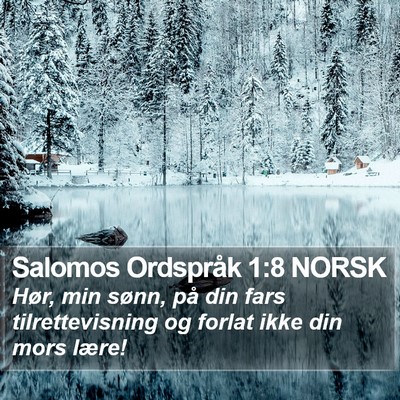 Salomos Ordspråk 1:8 NORSK Bible Verse Image