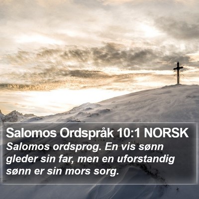 Salomos Ordspråk 10:1 NORSK Bible Verse Image