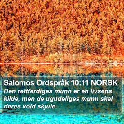 Salomos Ordspråk 10:11 NORSK Bible Verse Image