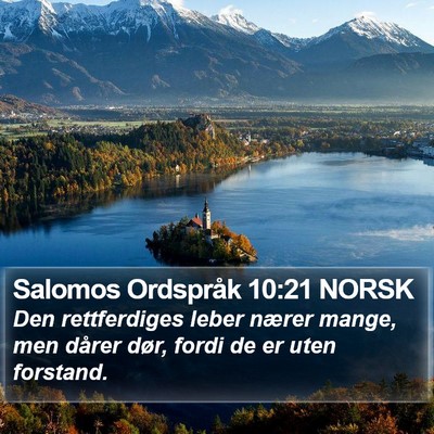 Salomos Ordspråk 10:21 NORSK Bible Verse Image