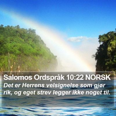 Salomos Ordspråk 10:22 NORSK Bible Verse Image