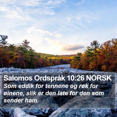 Salomos Ordspråk 10:26 NORSK Bible Verse Image