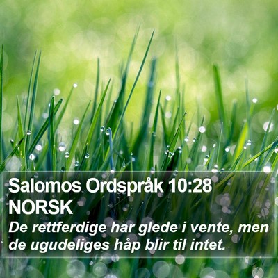 Salomos Ordspråk 10:28 NORSK Bible Verse Image