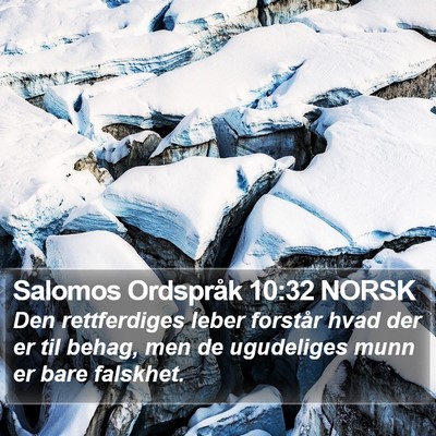 Salomos Ordspråk 10:32 NORSK Bible Verse Image