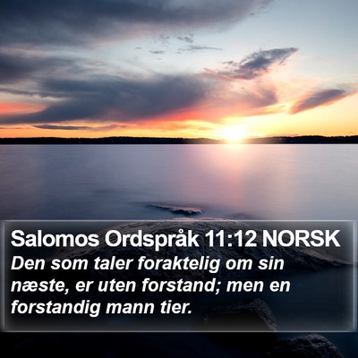 Salomos Ordspråk 11:12 NORSK Bible Verse Image