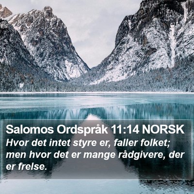 Salomos Ordspråk 11:14 NORSK Bible Verse Image