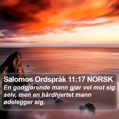 Salomos Ordspråk 11:17 NORSK Bible Verse Image