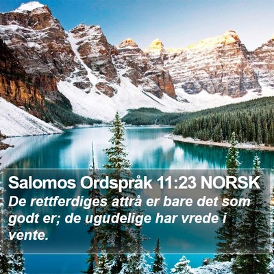 Salomos Ordspråk 11:23 NORSK Bible Verse Image