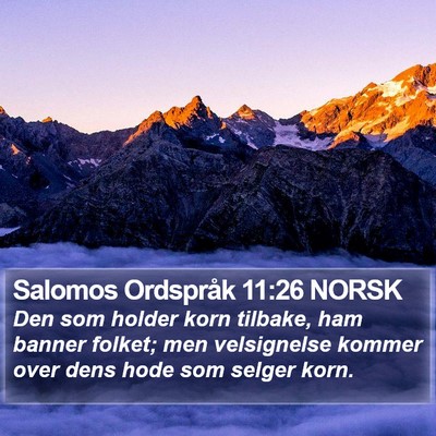 Salomos Ordspråk 11:26 NORSK Bible Verse Image