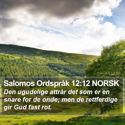 Salomos Ordspråk 12:12 NORSK Bible Verse Image
