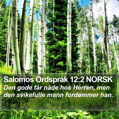 Salomos Ordspråk 12:2 NORSK Bible Verse Image