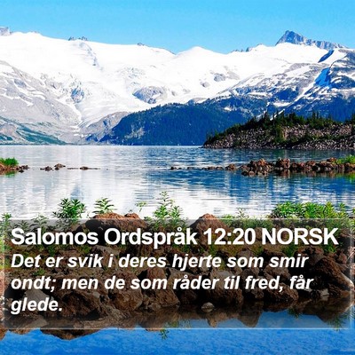 Salomos Ordspråk 12:20 NORSK Bible Verse Image