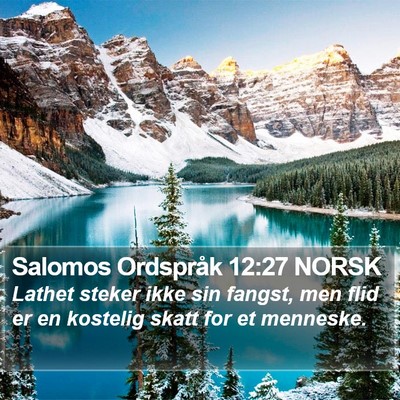 Salomos Ordspråk 12:27 NORSK Bible Verse Image
