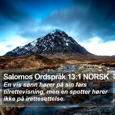 Salomos Ordspråk 13:1 NORSK Bible Verse Image