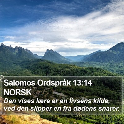 Salomos Ordspråk 13:14 NORSK Bible Verse Image