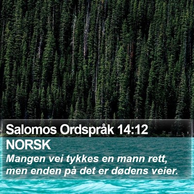 Salomos Ordspråk 14:12 NORSK Bible Verse Image
