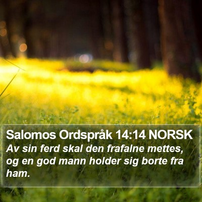Salomos Ordspråk 14:14 NORSK Bible Verse Image
